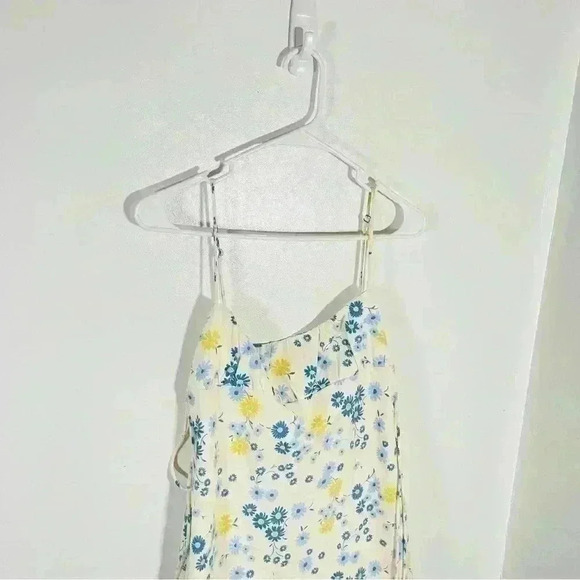 NWT Zara Linen Blend Floral Mini Dress Spaghetti Strap Beach Summer Pool Party - Picture 3 of 8